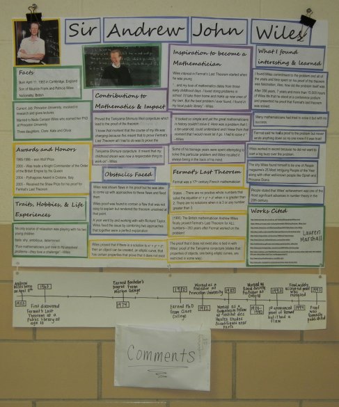 Student Poster about Andrew Wiles