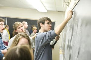 Groups recording on the board