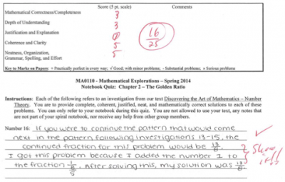 Graded Student Work