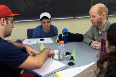 Dr. Volker Ecke working with students